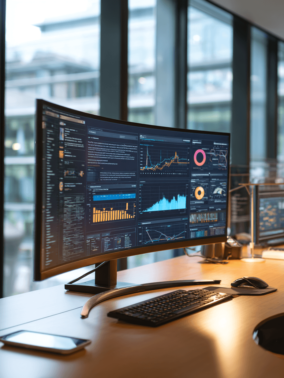 Analytics dashboard with performance metrics
