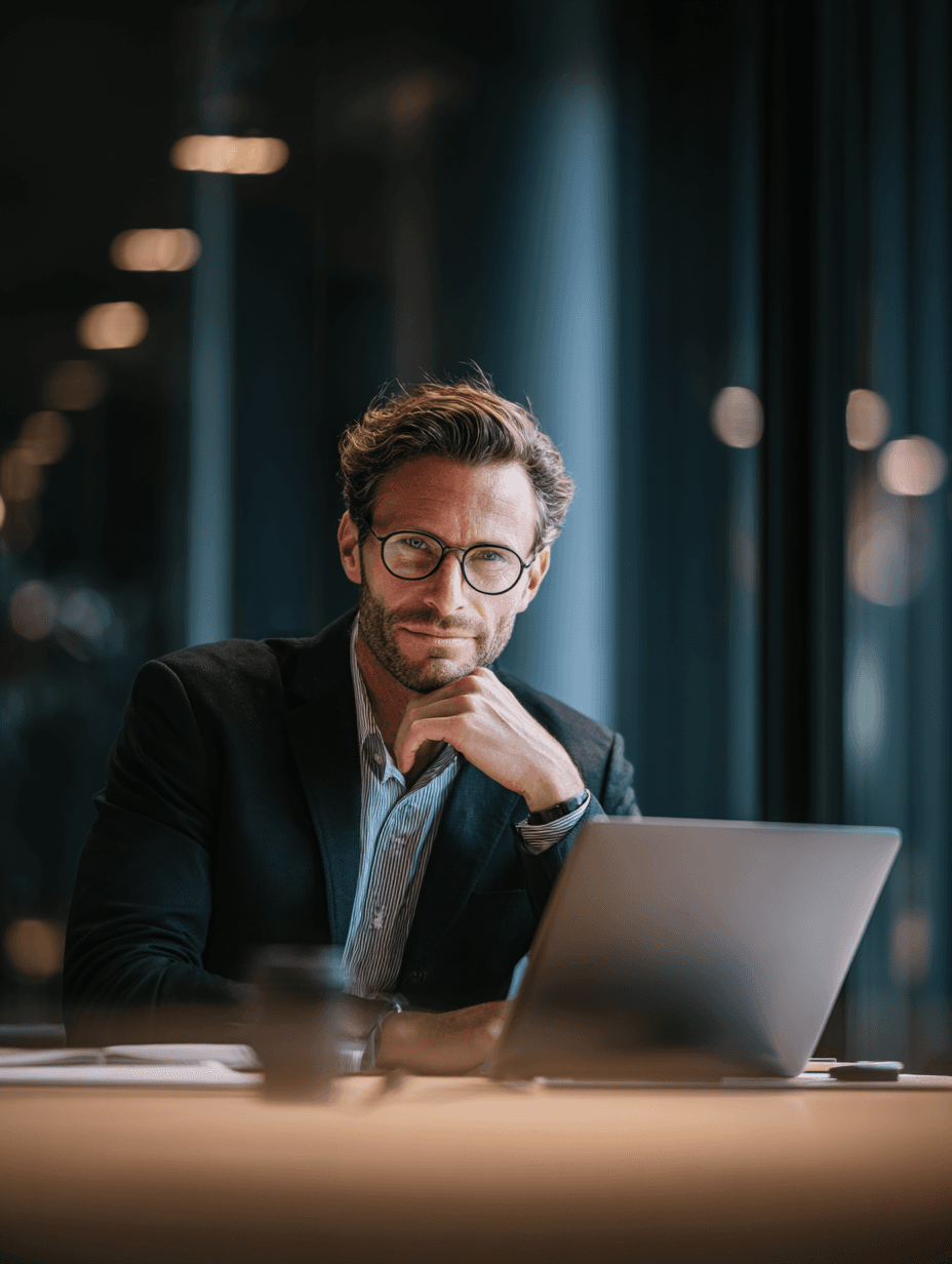 University administrator reviewing student profiles